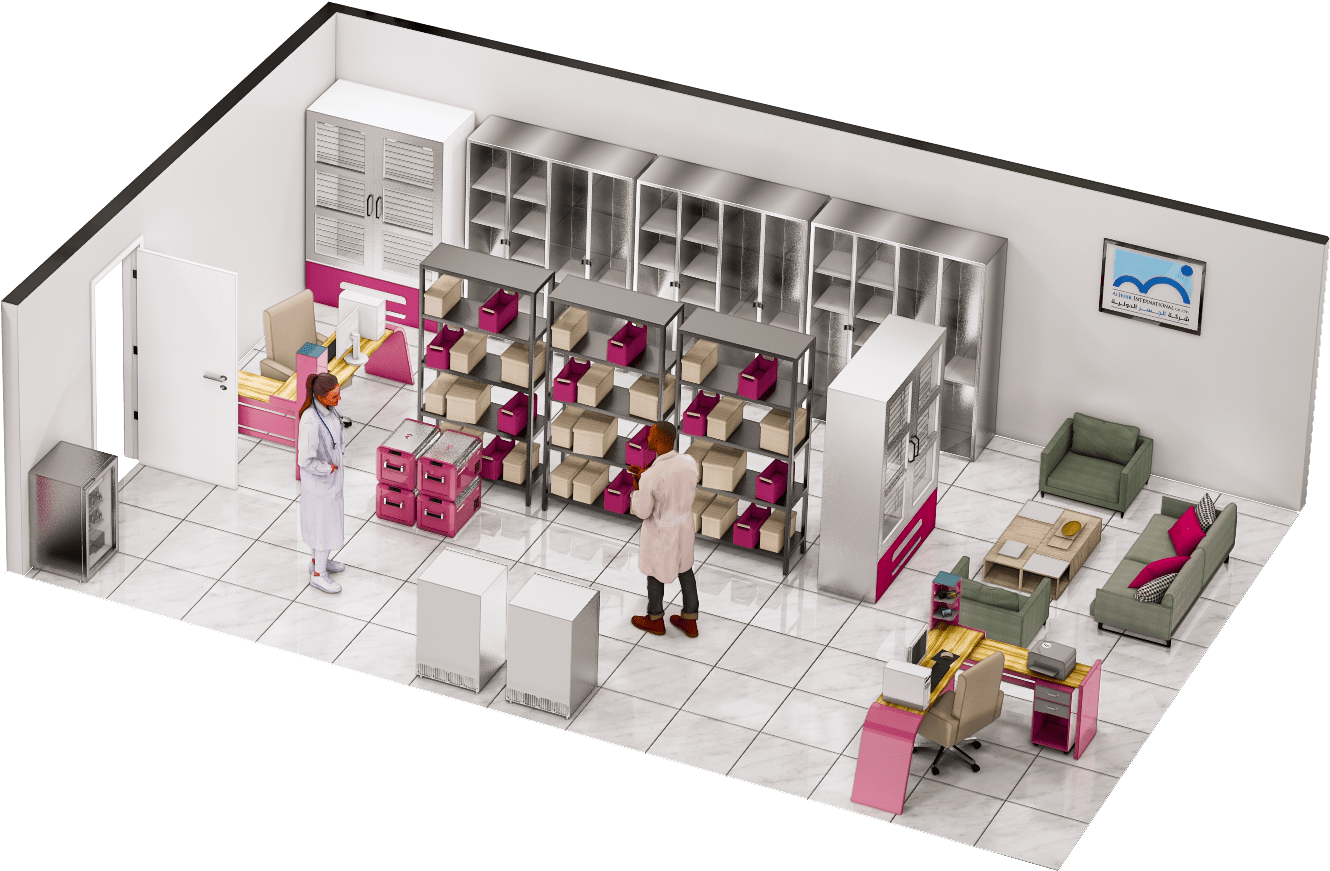 Aljessr Blood Bank Distribution Room